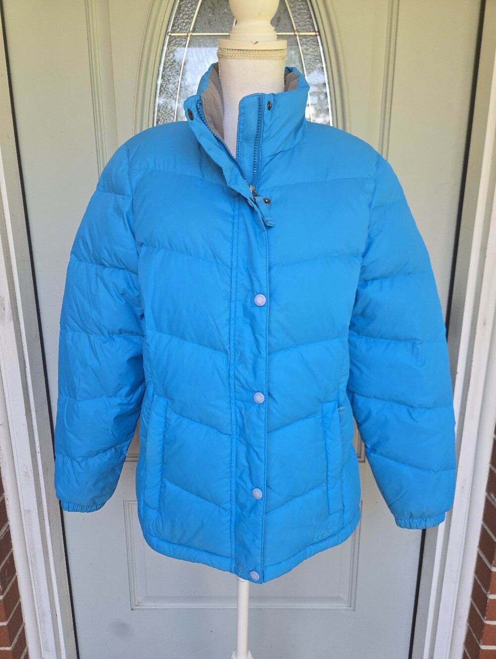 L.L. Bean Blue Puffer Jacket Goose Down